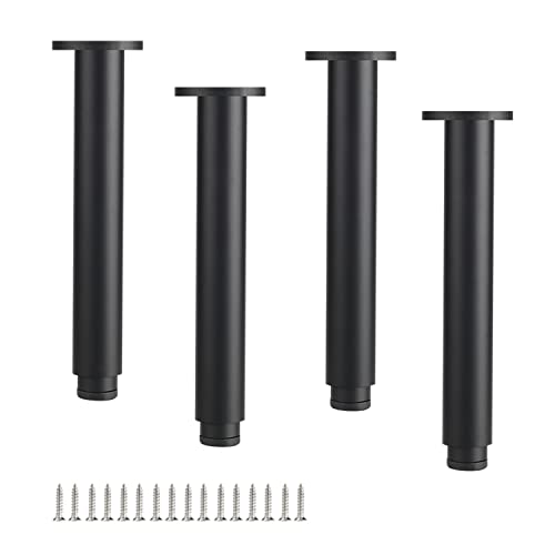 FITIOS Möbel-Sofabeine, Metall-Möbelbeine, 4-teilige verstellbare Beine, höhenverstellbare Küchen-Sofa-Schrank-Tischbeine, Ersatzbeine for Möbel/Couch/Schrank/Kommode, mit(Black,45mm(1.8in)) von FITIOS