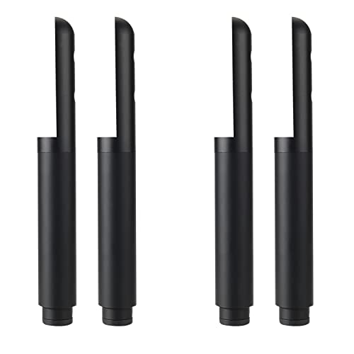 FITIOS Möbel-Sofabeine, verstellbare Möbelbeine aus Metall, 4er-Set Möbelstützfüße, L-förmige Design-Sofabeine, Ersatzbeine for Schreibtisch, Bett, Schrank, Stuhl, Sofa, Ottomane(Black,120mm(4.7in)) von FITIOS
