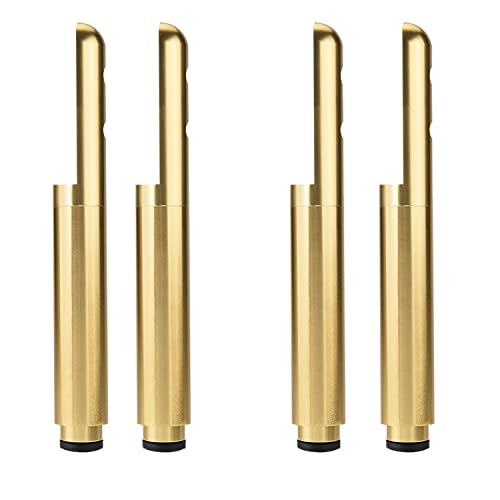 FITIOS Möbel-Sofabeine, verstellbare Möbelbeine aus Metall, 4er-Set Möbelstützfüße, L-förmige Design-Sofabeine, Ersatzbeine for Schreibtisch, Bett, Schrank, Stuhl, Sofa, Ottomane(Gold,250mm(10in)) von FITIOS