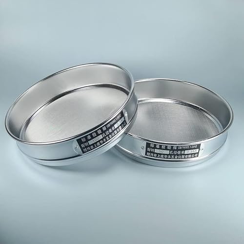 Labor-Standard-Testsieb, 1 Stück Laborsieb, Standard-Testsieb aus Edelstahl, Durchmesser 20 cm, Proben-Mehlsieb mit doppellagigem Stanzrahmen, 12–200 Maschenweite (140 Maschenweite (0,105 mm))(100 mes von FITIOS
