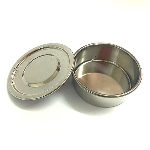 Labor-Standard-Testsieb, Deckel und Boden for Testsieb, Durchmesser 10 cm, 304 SUS-Abdeckung und Behälter for die Labor-Probenprüfung, Pharmakopöe-Sieb R10cm von FITIOS