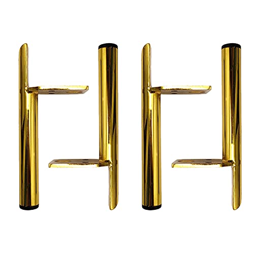 Möbel-Sofabeine, 4 Stück Metall-Möbelfüße, gerade Stangenbeine, DIY-Möbelbeine, Eisen-Möbelstützbeine, Ersatzbeine for Sofas, Betten, Schränke, Tische und andere(Gold,13cm) von FITIOS