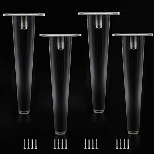 Möbel-Sofabeine, Acryl-Möbelbeine, 4er-Packung mit durchsichtigen Füßen, Acryl-Couchbeine transparent, Ersatzbeine for Sofa, Schreibtisch, Couchtisch, Bett, Couch, Fernsehbank, Montage(180mm(7.1in)) von FITIOS