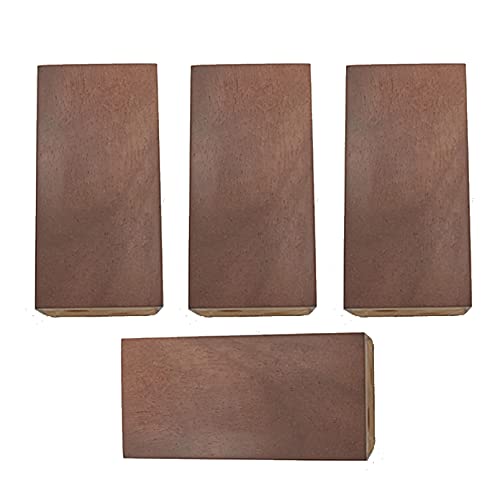 Möbel-Sofabeine, Holzmöbelbeine, Sofabeine, quadratische Füße aus massivem Holz, DIY-Tischbeine Gummi, Ersatzmöbelfüße sind geeignet for Sessel, Liegestühle, Kommoden, Kaffee(Walnut Color,12cm) von FITIOS
