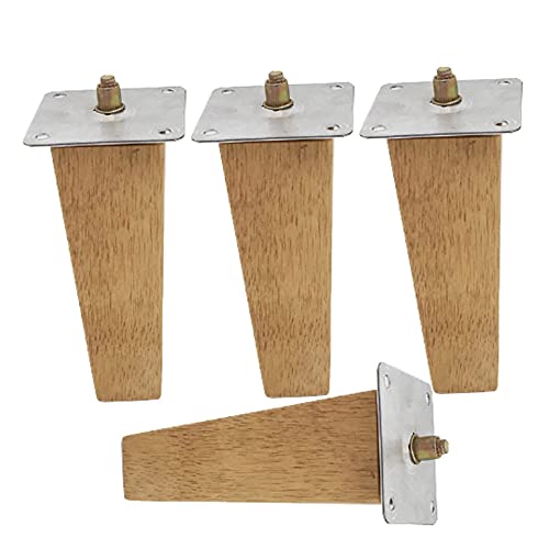 Möbel-Sofabeine, quadratische Möbelbeine aus Holz, 4er-Set Sofabeine Eiche, Schrankfüße Massivholz, Ersatzbeine, konische Sofafüße, DIY-Tischbeine, for Couch, Bett, Schreibtisch, Tisch, mit(8cm) von FITIOS