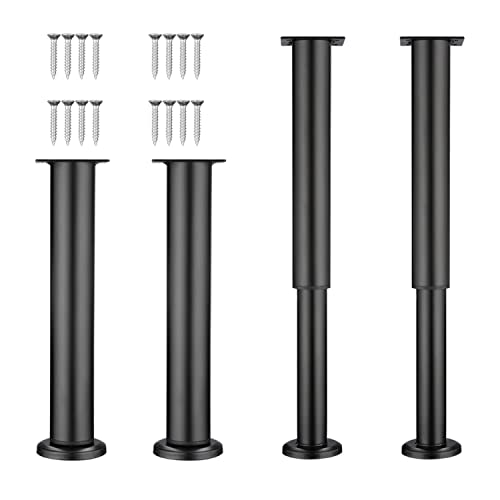 Möbel-Sofabeine, verstellbare Sofafüße, 4-teilige Möbelbeine aus Stahl, verdickte runde Tischbeine, Metall, Stützbeine for Badezimmerschränke, for Tisch, Schrank, Sofa, Bett, mit(Black,120mm(4.7in)) Möbel-Sofabeine, verstellbare Sofafüße, 4-teilige Möbelbeine aus Stahl, verdickte runde Tischbeine, Metall, Stützbeine for Badezimmerschränke, for Tisch, Schrank, Sofa, Bett, mit(Black,120mm(4.7in)) von FITIOS
