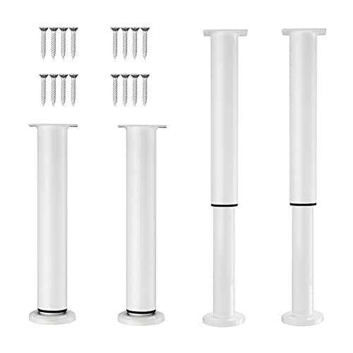 Möbel-Sofabeine, verstellbare Sofafüße, 4-teilige Möbelbeine aus Stahl, verdickte runde Tischbeine, Metall, Stützbeine for Badezimmerschränke, for Tisch, Schrank, Sofa, Bett, mit(White,80mm(3.2in)) Möbel-Sofabeine, verstellbare Sofafüße, 4-teilige Möbelbeine aus Stahl, verdickte runde Tischbeine, Metall, Stützbeine for Badezimmerschränke, for Tisch, Schrank, Sofa, Bett, mit(White,80mm(3.2in)) von FITIOS