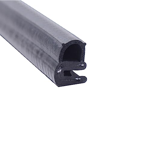 Schwarze U-förmige Gummi-Kantendichtungsleiste – 1 m | 25 mm Höhe x 18 mm Breite | Seitliches Noppendesign for Türen, Fenster und mehr | Langlebig, einfache Installation | Universelle Passform for Zuh von FITIOS