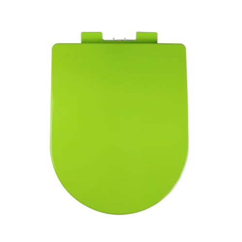Toilettensitzbezug, blauer Toilettensitz in D-Form, Absenkautomatik mit Schnellverschlussknopf, leicht zu reinigen und zu installieren, festes Scharnier oben for dauerhafte Nutzung(Green) von FITIOS