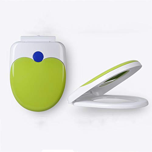 Toilettensitzbezug, runder Toilettensitz mit Absenkautomatik und großer Farbauswahl. Leise schließender Toilettendeckelbezug for ein verbessertes Badezimmererlebnis(Green) von FITIOS