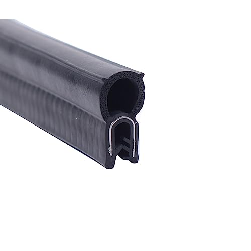 U-förmige Gummikantenleiste, 25 mm x 8 mm, Schwarz – 3,28 Fuß Auto-Wetterdichtung mit Blasendesign oben | Vielseitig einsetzbar for Autos, Boote, LKWs und Zuhause | Robuste Zierleiste (einfache Instal von FITIOS