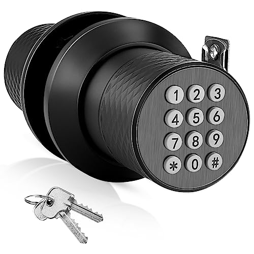 FITNATE Intelligentes Türschloss Elektrisch, Smart Home Türschloss, Elektronisches Türschloss Haustür, Smart Lock Türklinke, Türschloss mit mechanischem Schlüssel, Wasserdicht von FITNATE
