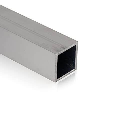 Fits Metall - Vierkantrohr Aluminiumrohr aus hochwertiger Alu-Legierung AlMgSi0,5 - Alu-Konstruktionsrohr quadratisch mit Hohlprofil EN AW-6060 - Länge 2000 mm, Gr. 70x70x4 mm - Ideal für Baubranche von FITS METALL
