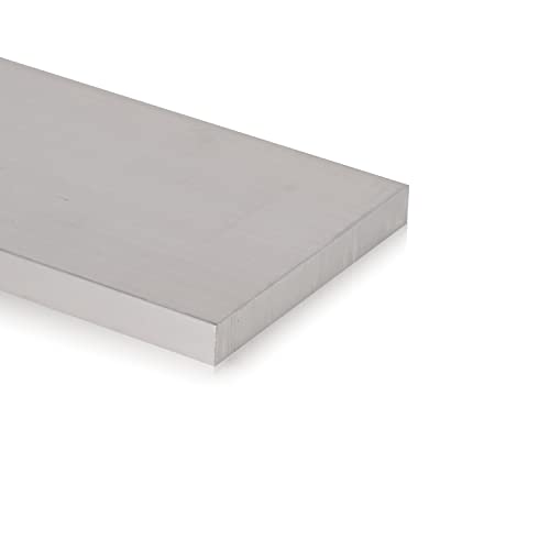 Fits Metall - Aluminium Flachprofil aus hochwertiger Alu-Legierung AlMgSi0,5 - Alu-Flachmaterial gepresst EN AW-6060 - Flachstange Länge 1000mm, Gr. 80x10mm - Ideal für Baubranche & Maschinenbau von FITS METALL