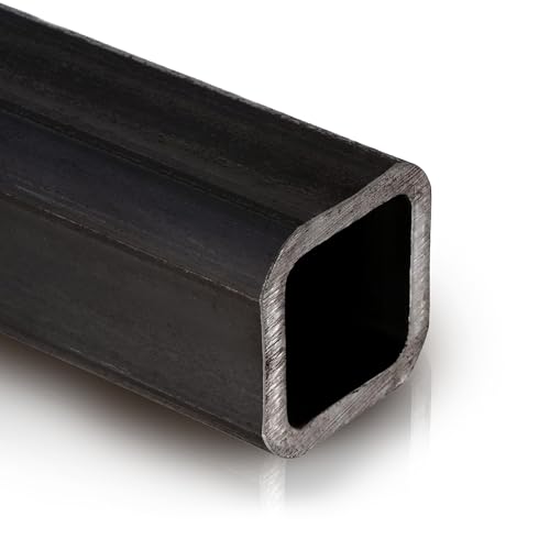 Fits Metall - Vierkantrohr aus 100% hochwertigem Stahl - Eckiges Stahlrohr mit geschweißtem Hohlprofil & Werkstoff S235JRH - Länge 1000mm, Größe 45x45x3 mm Quadratrohr - Ideal für Baubranche von FITS METALL