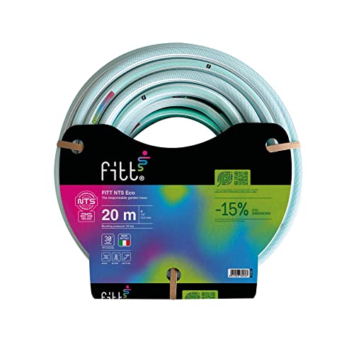 FITT NTS ECO 1/2" (12,5 mm) 20 m - Robuster und Flexibler Gartenschlauch für eine Intensive Nutzung. Leichter und nachhaltig von FITT