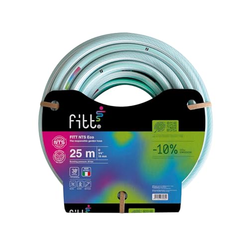 FITT NTS ECO 3/4" (19 mm) 25 m - Robuster und Flexibler Gartenschlauch für eine Intensive Nutzung. Leichter und nachhaltig von FITT