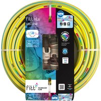 Fitt - nts yellow 1/2' (12,5mm) 20m - Robuster und flexibler Gartenschlauch in gelber Farbe für eine intensive Nutzung, mit Regulierspritze, von FITT