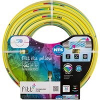 Fitt - nts yellow 1/2' (12,5mm) 50m - Robuster und flexibler Gartenschlauch in gelber Farbe für eine intensive Nutzung, mit exklusiven Technologien von FITT