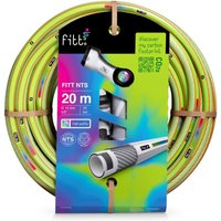 Fitt - nts lime 5/8' (15mm) 20m Kit - Robuster und flexibler Gartenschlauch in gelber Farbe für eine intensive Nutzung, mit exklusiven Technologien, von FITT