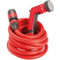Fitt - yoyo 10 m, Flexibler Wasserschlauch für den Garten, mit Multifunktions-Pistole, Rot von FITT