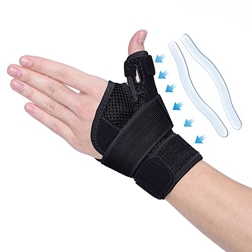 FITTOO Handgelenkband mit Metallschiene für Daumen Finger Daumen Hand Unterstützung für Arthritis Tendonitis Karpaltunnel Schmerzlinderung und Daumen Verstauchung (1 PC, Schwarz) von FITTOO