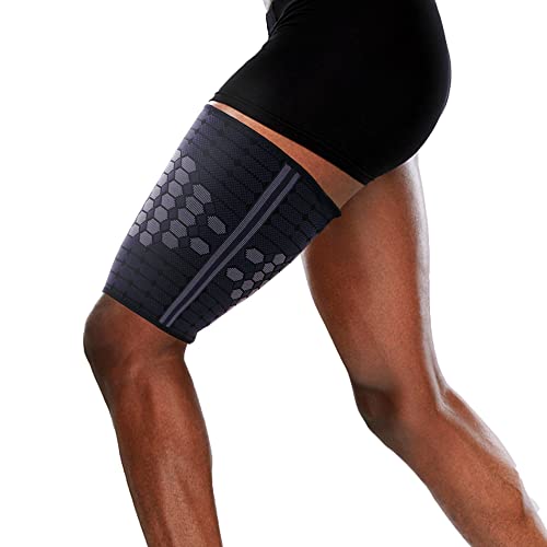 FITTOO Sport Kompression Oberschenkel Unterstützung Oberschenkel Unterstützung elastische Oberschenkel Unterstützung für Verstauchung Erholung Männer Frauen (S) von FITTOO