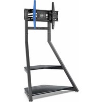 FITUEYES TV Standfuss Designer-Edition 43-75 Zoll Serie-Eiffel Moderner TV Stnder mit Ablagen aus Holz TV Staffelei Schwenkbar Hhenverstellbar von FITUEYES