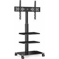 Tv Stnder Rollbar tv Rollwagen 3 Ablagen Standfu Fernsehstand mit Regal hhenverstellbar schwenkbar f¨¹r 32 bis 60 Zoll Flach & Curved Fernseher bis Tv Stnder Rollbar tv Rollwagen 3 Ablagen Standfu Fernsehstand mit Regal hhenverstellbar schwenkbar f¨¹r 32 bis 60 Zoll Flach & Curved Fernseher bis von FITUEYES