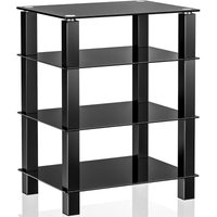 Fitueyes - tv Rack HiFi Regal Audio Schrank Glas und Alu 600x455x770mm von FITUEYES