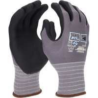 Pro fit Nitril-Feinstrickhandschuh – Größe 9 - 12 Paar, Arbeitshandschuhe atmungsaktiv, Schutzhandschuhe Grau/Schwarz Pro fit Nitril-Feinstrickhandschuh – Größe 9 - 12 Paar, Arbeitshandschuhe atmungsaktiv, Schutzhandschuhe Grau/Schwarz von FITZNER