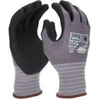 Pro fit Nitril-Feinstrickhandschuh – Größe 7 - 12 Paar, Arbeitshandschuhe atmungsaktiv, Schutzhandschuhe Grau/Schwarz von FITZNER
