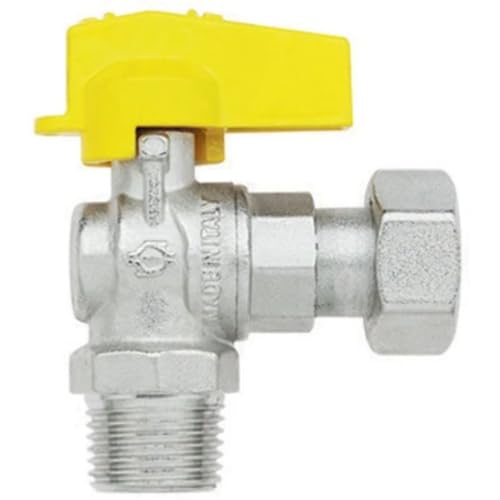 Kugelhahn mit Hebel M - Überwurfmutter F 1/2" x 1/2" von FIV