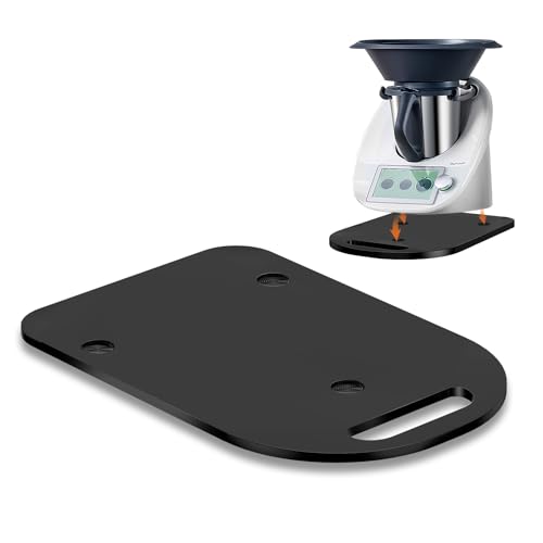 FIVAVA Gleitbrett für Thermomix TM6/TM5 - Hochwertiges Rollbrett mit Griff & Rollen aus Acrylglas (Schwarz) von FIVAVA