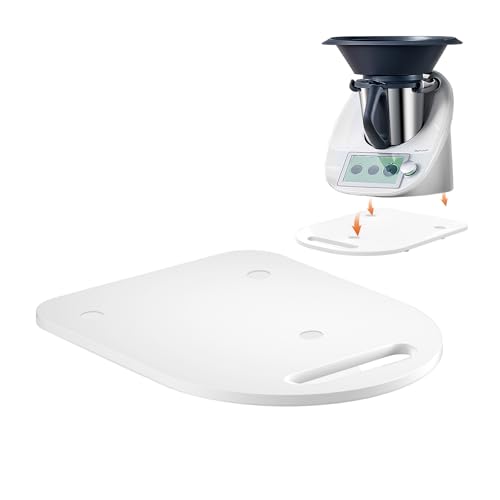 FIVAVA Gleitbrett für Thermomix TM6/TM5 - Hochwertiges Rollbrett mit Griff & Rollen aus Acrylglas (Weiß) von FIVAVA