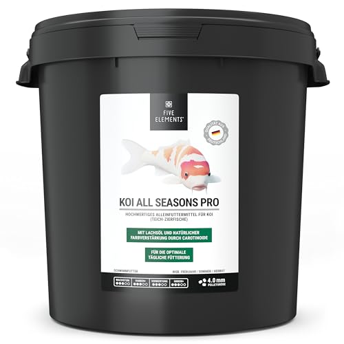 FIVE ELEMENTS® Koi All Seasons Pro | 8,4 kg 4,5 mm | hochwertiges Futter für Koi | ideal für Frühjahr| Lachsöl | Carotinoide zur natürlichen Farbverstärkung FIVE ELEMENTS® Koi All Seasons Pro | 8,4 kg 4,5 mm | hochwertiges Futter für Koi | ideal für Frühjahr| Lachsöl | Carotinoide zur natürlichen Farbverstärkung von FIVE ELEMENTS