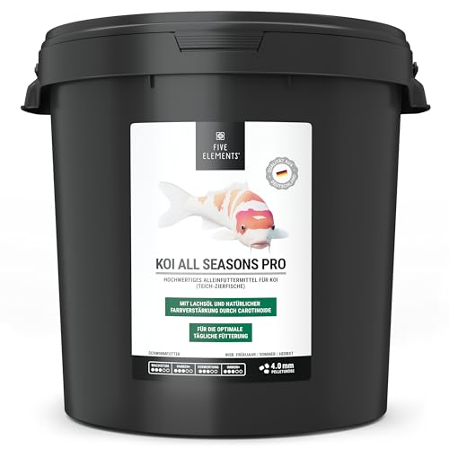 FIVE ELEMENTS Koi Allround Plus | 8,4 kg | hochwertiges Ganzjahres-Futter für Koi | Lachsöl | Kurkuma zur natürlichen Farbverstärkung von FIVE ELEMENTS