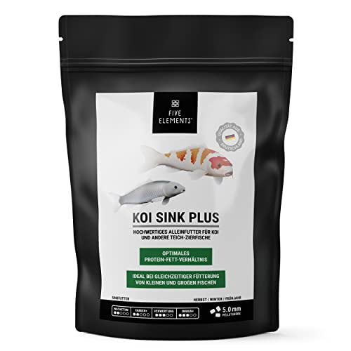 FIVE ELEMENTS® Koi Sink Plus | 1,4 kg | optimal als Frühjahrsfutter | sinkendes Koi-Futter | hochwertige Inhaltsstoffe von FIVE ELEMENTS