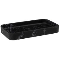 Rechteckiges, eckiges tablett lea mit schwarzem marmoreffekt - 5five von 5FIVE SIMPLY SMART