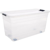 5five - durchsichtige plastikbox 83l easy roll - transparent von 5FIVE