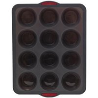 MUFFINFORM FÜR 12 MUFFINS grau SILIKON von -20 bis 220°C von FIVE