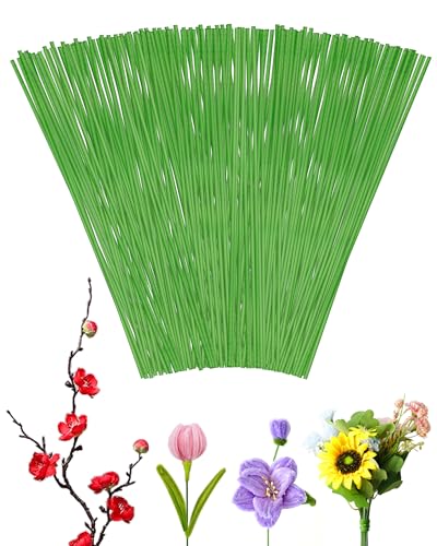 50 Stück FIVEIZERO 16 Gauge hellgrüne Blumendrahtstiele für künstliche Blumen, Floristendraht zum Basteln, Kränze, Blumenarrangements und DIY-Projekte von FIVEIZERO