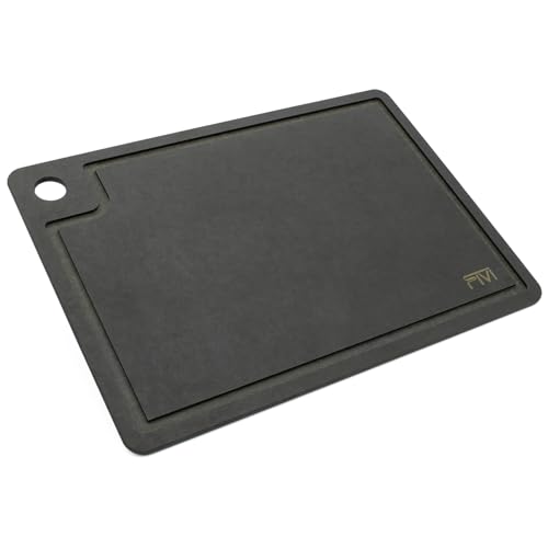 FIVI Schneidebrett HAGEN 25 x 35 cm | Ökologisch & antibakteriell | Mit Saftrinne | Spülmaschinenfest | Praktisches Design | Hygienisch & messerschonend | Messerfreundlich & robust von FIVI
