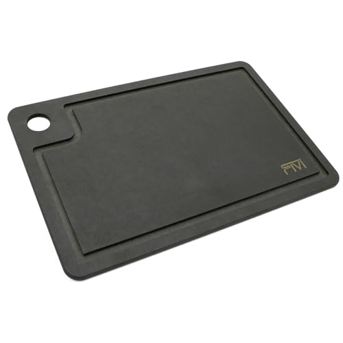 FIVI Schneidebrett KARLA 20 x 30 cm | Kleines Brett | Ökologisch & antibakteriell | Mit gefräster Saftrille | Spülmaschinenfest & hygienisch | Cutting Board für jede Küche Messerfreundlich & robust von FIVI