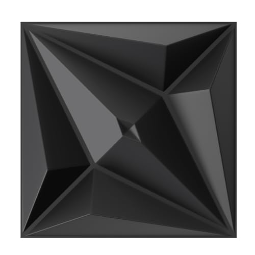 FIVMEN 3D Wandpaneele 50x50cm PVC Tapete Wandverkleidung Deckenplatten Wasserfest Hitzebeständig Gaming Zimmer Deko Wand Deko 12 Stück 3 m², S193-1 von FIVMEN