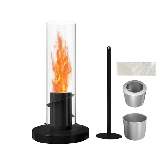 FIVMEN Bioethanol Tischkamin Tischfeuer mit Behälterbecher und Löschhilfe Bio Ethanol Feuersäule Indoor & Outdoor Zum Heizen für Terrasse Balkon Garten Tish Deko 40x19x19 cm, Schwarz FIVMEN Bioethanol Tischkamin Tischfeuer mit Behälterbecher und Löschhilfe Bio Ethanol Feuersäule Indoor & Outdoor Zum Heizen für Terrasse Balkon Garten Tish Deko 40x19x19 cm, Schwarz von FIVMEN