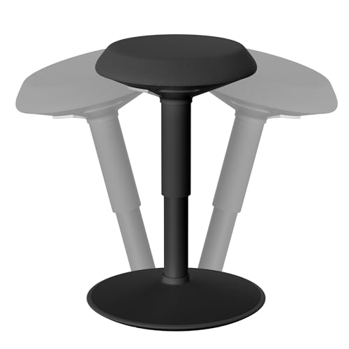 FIVMEN Ergonomischer Stehhocker Höhenverstellbar 43-61 cm Sitzhocker Bürohocker Stehhilfe mit Schwingeffekt Wackelhocker Ergonomischer Hocker Arbeitshocker für Zuhause und im Büro, Schwarz von FIVMEN