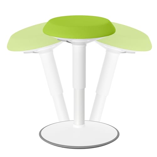 FIVMEN Ergonomischer Stehhocker Höhenverstellbar 54-79 cm Sitzhocker Bürohocker Stehhilfe mit Schwingeffekt Wackelhocker Ergonomischer Hocker Arbeitshocker für Zuhause und im Büro, Grün von FIVMEN