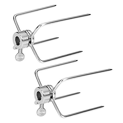 FIVMEN Fleischklammer für Drehspieß Edelstahl Fleischnadel mit Feststellschraube für Gasgrill und Rotisserie Drehspieß Zubehör, 2er Set FIVMEN Fleischklammer für Drehspieß Edelstahl Fleischnadel mit Feststellschraube für Gasgrill und Rotisserie Drehspieß Zubehör, 2er Set von FIVMEN