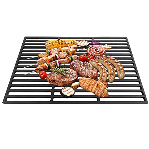 FIVMEN Grillrost Gusseisen 54x34cm Massiv Grillgitter Emailliert Grill Zubehör für BBQ Holzkohlegrill Gasgrill Grillen von FIVMEN